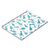 Patroon met vis en vis notitieboek (Linkerzijde)