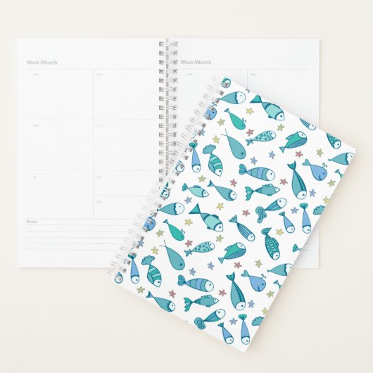 Patroon met vis en vis planner (Display)