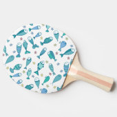 Patroon met vis en vis tafeltennisbatje (Zijkant)