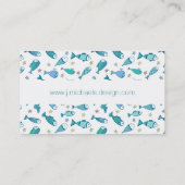Patroon met vis en vis visitekaartje (Achterkant)