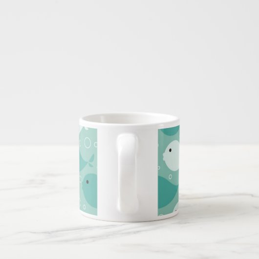 patroon met vis espresso kop (Achterkant)