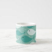 patroon met vis espresso kop (Voorkant)