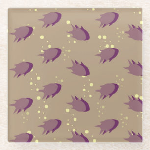 patroon met vis glazen onderzetter