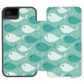 patroon met vis incipio iPhone portemonnee hoesje (Agenda Open)