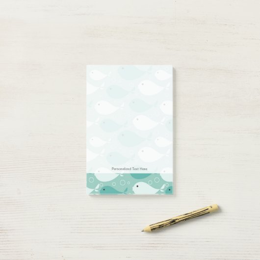 patroon met vis post-it® notes (Op bureau)