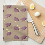 patroon met vis theedoek (Quarter Fold)