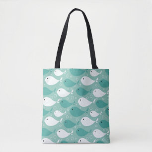 patroon met vis tote bag