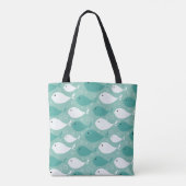 patroon met vis tote bag (Achterkant)