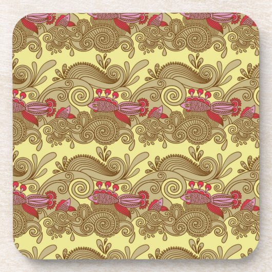 Patroon met vissen en golven drankjes onderzetter (Voorkant)