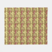 Patroon met vissen en golven fleece deken (Voorkant (Horizontaal))