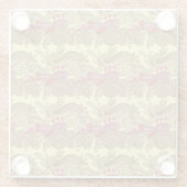 Patroon met vissen en golven glazen onderzetter (Achterkant)