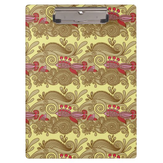 Patroon met vissen en golven klembord (Voorkant)