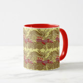 Patroon met vissen en golven mok (Voorkant rechts)