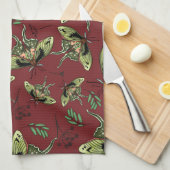 Patroon met vlinders Naadloze aquarel Theedoek (Quarter Fold)