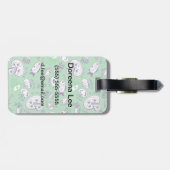 Patroon met voedsel bagagelabel (Achterkant horizontaal)