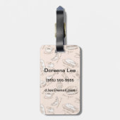 Patroon met voedsel bagagelabel (Achterkant verticaal)