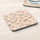 Patroon met voedsel bier onderzetter (Linkerzijde)