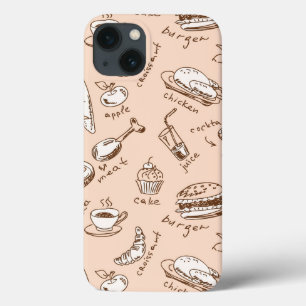Patroon met voedsel iPhone 13 hoesje