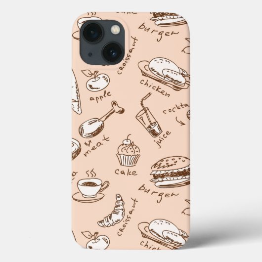 Patroon met voedsel Case-Mate iPhone case (Achterkant)