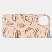 Patroon met voedsel Case-Mate iPhone case (Achterkant (horizontaal))