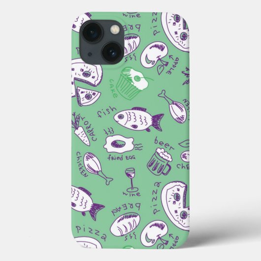 Patroon met voedsel Case-Mate iPhone case (Achterkant)