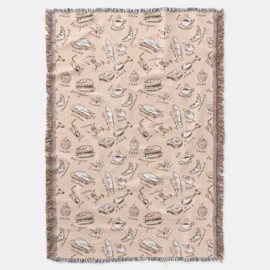 Patroon met voedsel deken (Voorkant Verticaal)