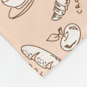 Patroon met voedsel fleece deken (Hoek)