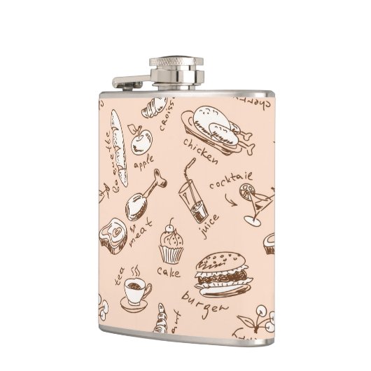 Patroon met voedsel heupfles (Links)