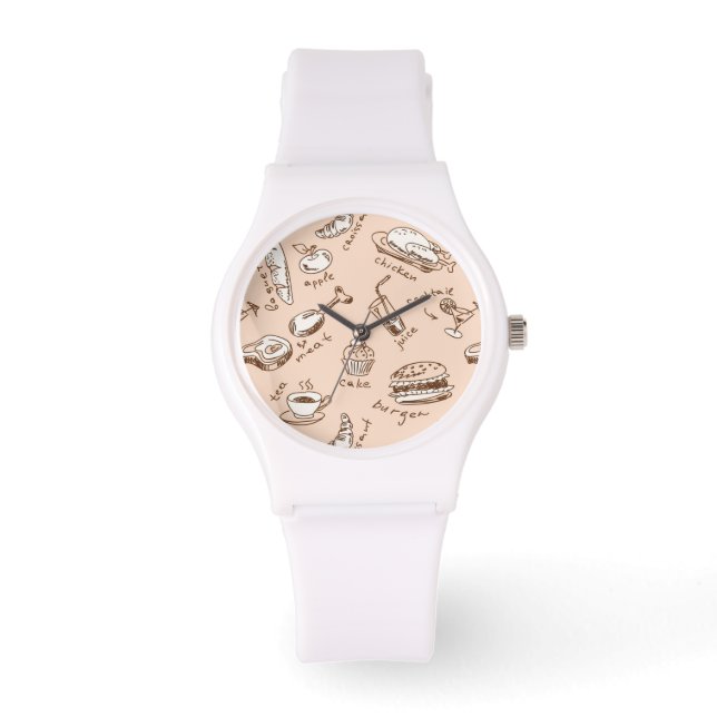 Patroon met voedsel horloge (Voorkant)