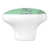 Patroon met voedsel keramische knop (Zijkant)