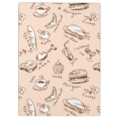 Patroon met voedsel klembord (Achterkant)