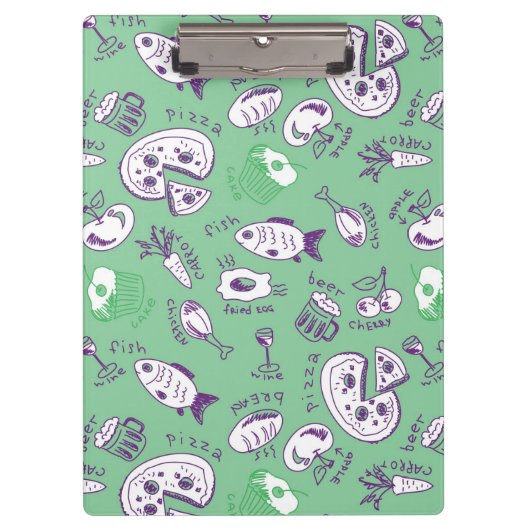 Patroon met voedsel klembord (Voorkant)