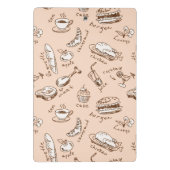 Patroon met voedsel mini klembord (Achterkant)