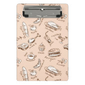 Patroon met voedsel mini klembord (Voorkant)