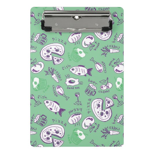 Patroon met voedsel mini klembord (Voorkant)