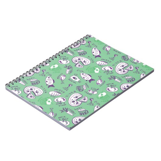 Patroon met voedsel notitieboek (Linkerzijde)