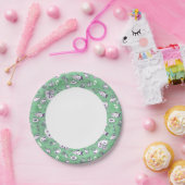 Patroon met voedsel papieren bordje (Feest)