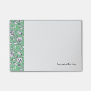 Patroon met voedsel post-it® notes