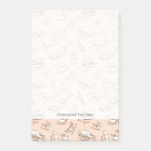 Patroon met voedsel post-it® notes (Voorkant)