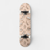 Patroon met voedsel skateboard (Voorkant)