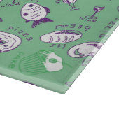 Patroon met voedsel snijplank (Hoek)