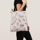 Patroon met voedsel tote bag (Dichtbij)