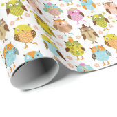 patroon met vogels cadeaupapier (Rol Hoek)