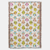 patroon met vogels deken (Voorkant Verticaal)