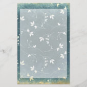  patroon met vogels en bladeren briefpapier (Voorkant)