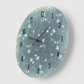 patroon met vogels en bladeren grote klok (Hoek)