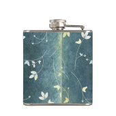  patroon met vogels en bladeren heupfles (Achterkant)