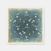 patroon met vogels en bladeren servetten (Voorkant)