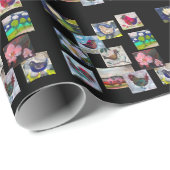 Patroon met vogels en bloemen gooien kussen cadeaupapier (Rol Hoek)