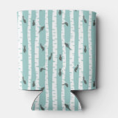 Patroon met vogels en bomen blikjeskoeler (Achterkant)